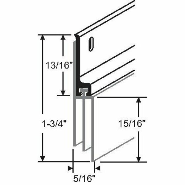 Strybuc 36in TRIPLE VINYL DOOR SWEEP 19-1031AZBZ